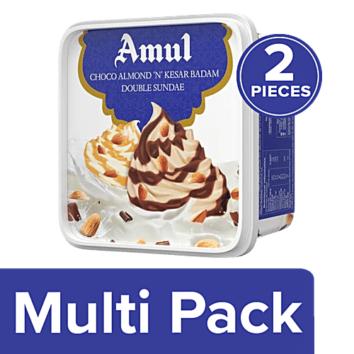 Buy Amul Ice Cream Double Sundae, Choco Almond 'N' Kesar Badam Online