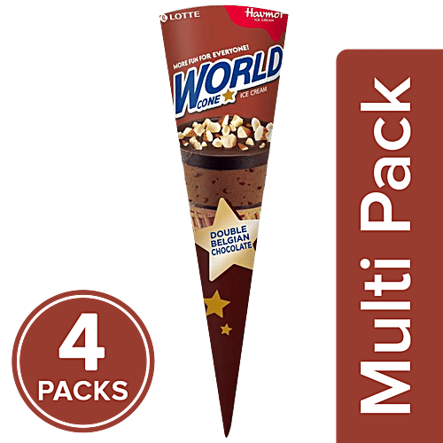 Buy Havmor Ice Cream World Cone, Double Belgian Chocolate Online at