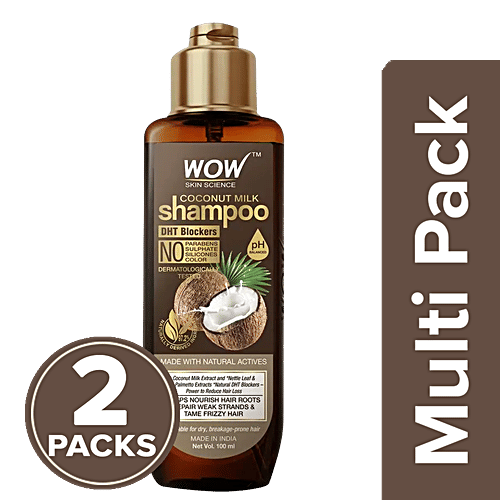 Buy Wow Skin Science Coconut Milk Shampoo No Parabens, pH Balances