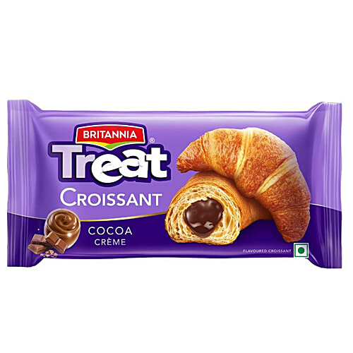 Britannia Treat Croissant - Orange 45 g + Treat Croissant - Cocoa Creme Filling 45 g, Combo 2 Items