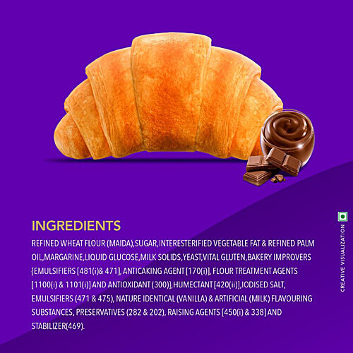 Britannia Treat Croissant - Orange 45 g + Treat Croissant - Cocoa Creme Filling 45 g, Combo 2 Items