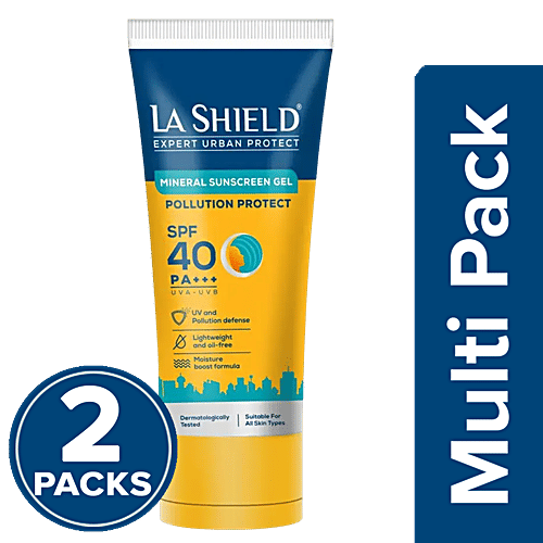 Buy La Shield Pollution Protect Mineral Sunscreen Gel, SPF 40 Online