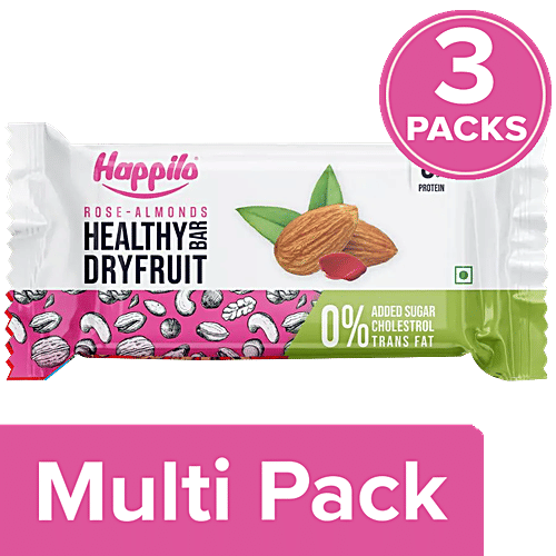 Buy Happilo RoseAlmond Healthy Dry Fruit Bar Rich In Protein, Gluten