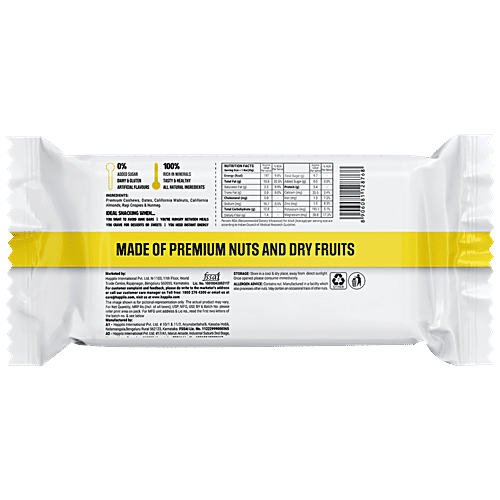 Happilo Premium Walnut Healthy Dry Fruit Bar - Rich In Protein, Gluten Free, 3x35 g Multipack 