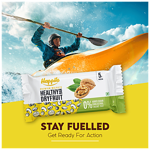 Happilo Premium Walnut Healthy Dry Fruit Bar - Rich In Protein, Gluten Free, 3x35 g Multipack 