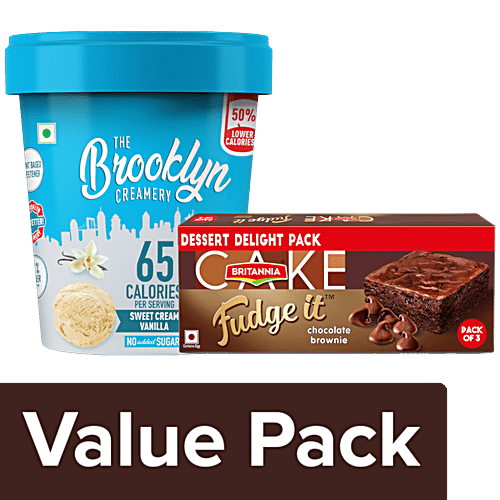 Buy bb Combo TBC Vanilla Ice Cream 450 ml + Britannia Fudge It