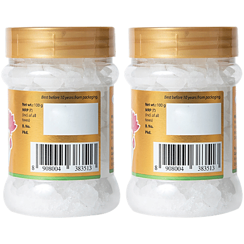 Mangalam Pure Bhimseni Camphor - Leaves No Residue + Sandalwood, Each 100 g, Combo 2 Items 