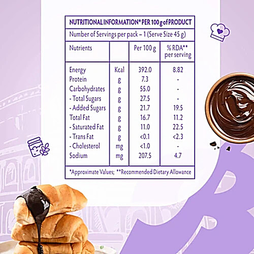 Bauli Moonfils - Choco Cream, Vegetarian, Centre Filled Puff Rolls, Italian Recipe, 2 x 50 g Multipack 