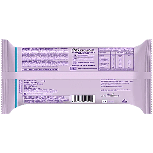 Bauli Moonfils - Vanilla, Centre Filled Puff Rolls, Italian Recipe, Soft & Delicious, 2x50 g Multipack 