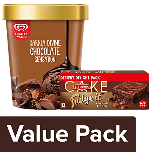 Buy bb Combo Kwality Walls Chocolate Ice Cream 700 ml + Britannia