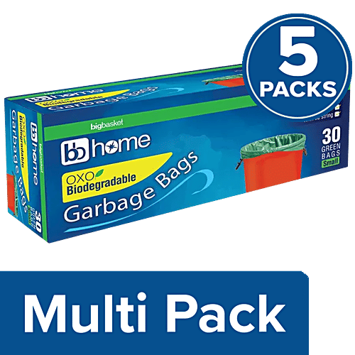 Buy BB Home OxoBiodegradable Garbage Bags Small, Green, 43x48 cm
