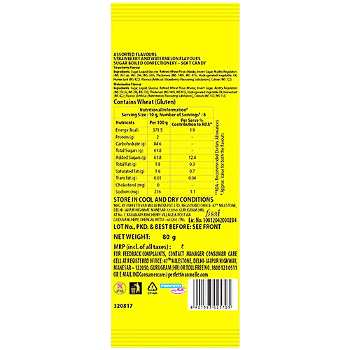 Chupa Chups Sour Belt - Mixed Fruit, 57.6 g x 2 + Tubes - Strawberry & Watermelon, 80g x 2, Combo 4 items