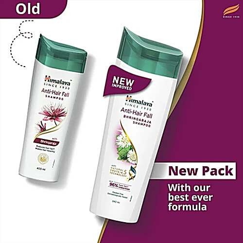 Himalaya Anti-Hair Fall Shampoo With Bhringaraja, For All Hair Types, 2x650 ml Multipack