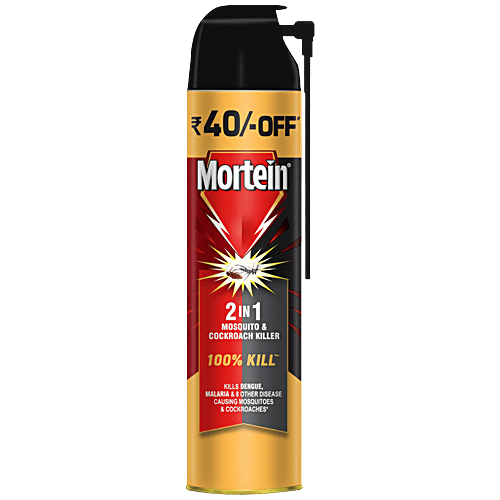 Mortein 2-In-1 Mosquito & Cockroach,600ml + Mosquito & Fly Killer Spray, 425ml, Combo 2 Items 