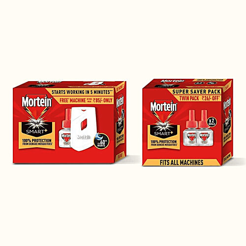 Mortein SmartPlus Mosquito Repellent Liquid(2x45ml) + Insta Mosquito Killer Combo,2pcs, Combo 2 Items