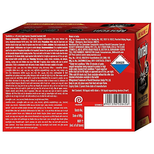 Mortein SmartPlus Mosquito Repellent Liquid(2x45ml) + Insta Mosquito Killer Combo,2pcs, Combo 2 Items