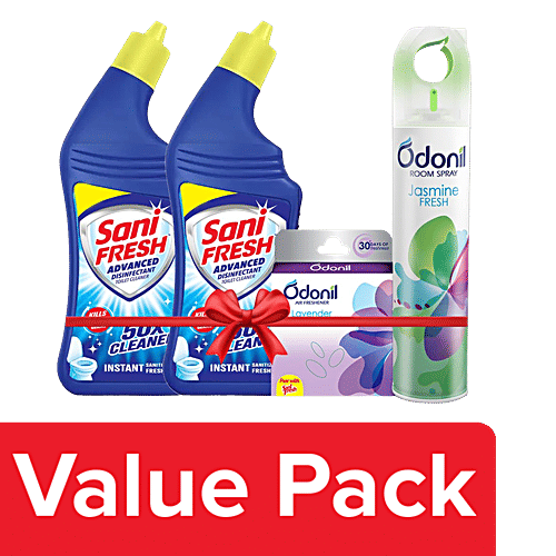 Buy bb Combo Sanifresh Liquid Toilet Cleaner(2 x 500ml) + Odonil Room