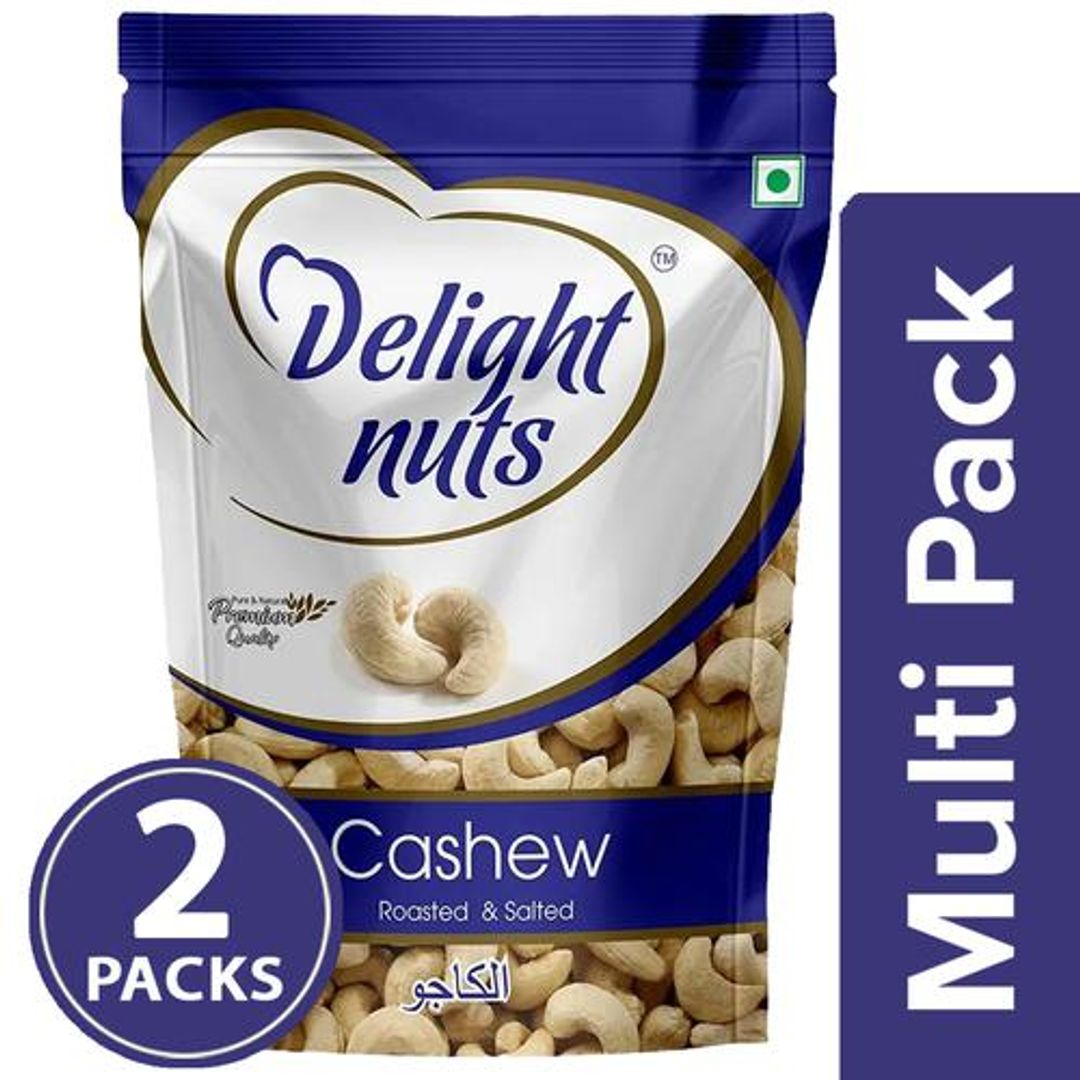 Delight Nuts Roasted & Salted - Cashews, 2x200 g Multipack