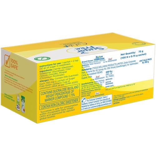 Sugar Free Gold+ Low Calorie Sweetener, 2 x 75 g (100 Sachets x 0.75 g) (Multipack) Low Calorie Sugar Substitute, Indias No 1 Sweetener, With Low Calories