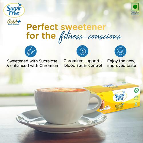 Sugar Free Gold+ Low Calorie Sweetener, 2 x 75 g (100 Sachets x 0.75 g) (Multipack) Low Calorie Sugar Substitute, Indias No 1 Sweetener, With Low Calories