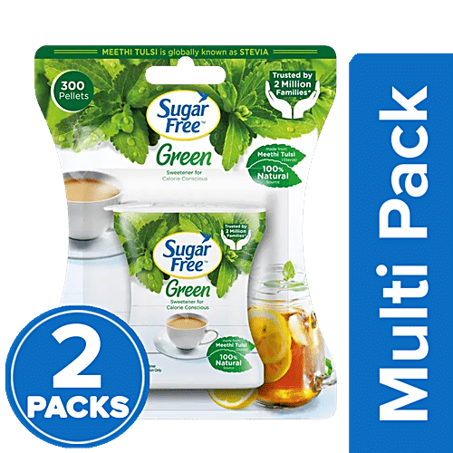 Sugar Free Green Sweetener With Stevia Pellets, 2x300 pcs Multipack Natural Source