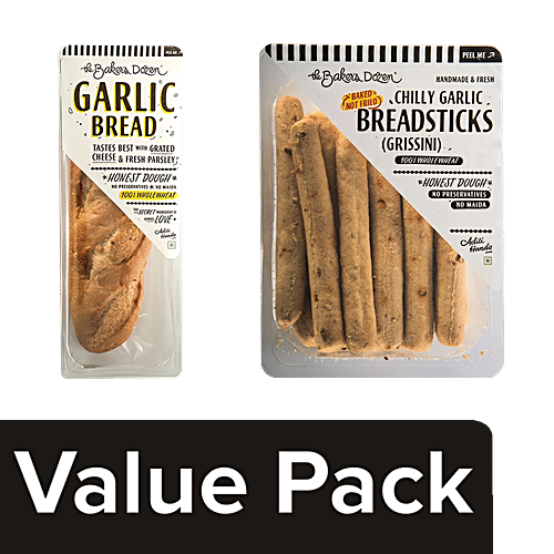 Buy The Baker's Dozen Garlic Bread 100 Wholewheat 160 g + Chilli