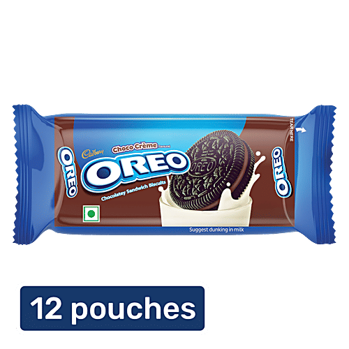 Cadbury Oreo Chocolate Flavour Creme Sandwich Biscuit, 12x41.75 g (Multipack)
