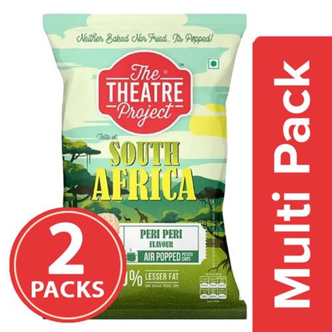 The Theatre Project Air Popped Potato Chips - South Africa Peri Peri, 2 x 51g Multipack