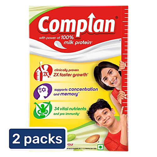Complan Nutrition Drink Powder - For Kids, Pista Badam Flavour, 2x500 g (Multipack)
