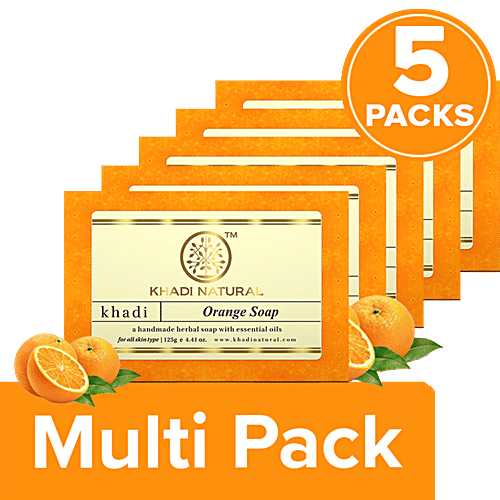 Buy Khadi Natural Orange Handmade Herbal Soap Online at Best Price of