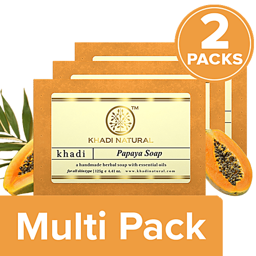 Buy Khadi Natural Papaya Handmade Herbal Soap Online at Best Price of