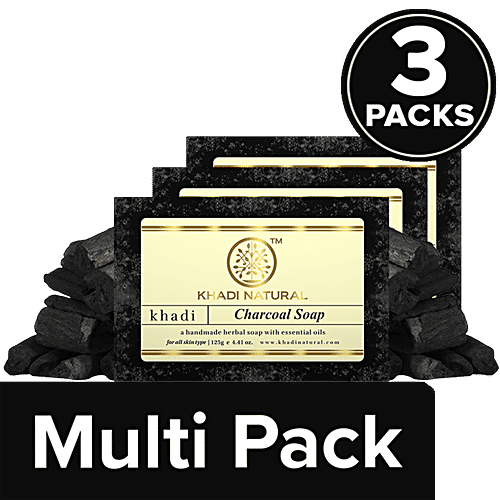 Buy Khadi Natural Charcoal Handmade Herbal Soap Online at Best Price of