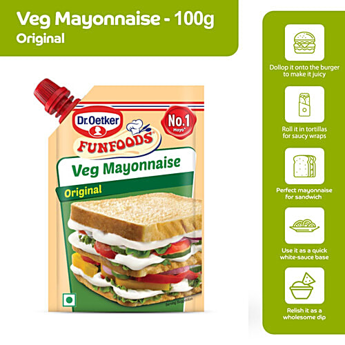 Dr.Oetker FunFoods Original Veg Mayonnaise, 2x100 g (Multipack) 