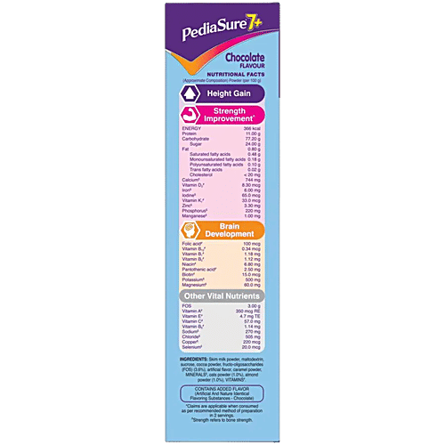 Pediasure 7+ Specialized Nutrition Drink Powder With Oats & Almonds - Chocolate Flavour, 2 x 400 g Multipack
