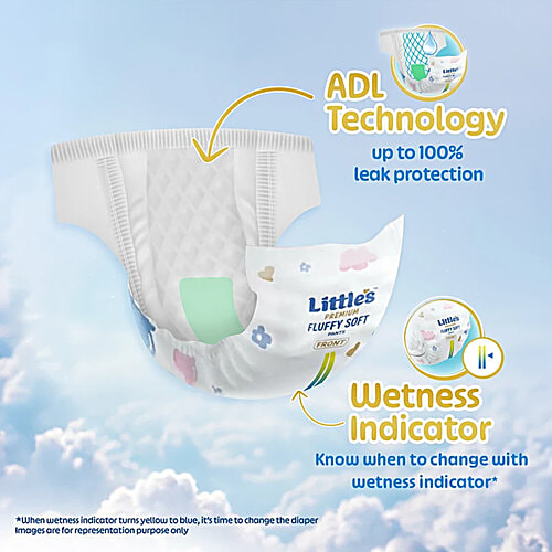 Little's Baby Diaper Pants - L, With Wetness Indicator & 12 Hours Absorption, 2x30 pcs Multipack 
