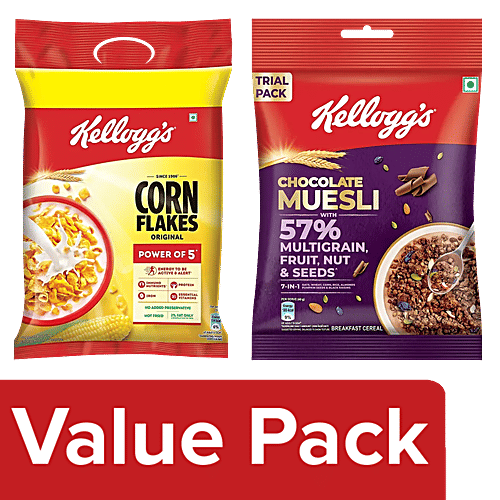 Buy Kellogg's Corn Flakes Original 260 g + Chocolate Muesli Fruit, Nut