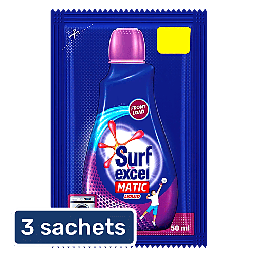 Surf Excel Matic Front Load Liquid Detergent, 3 x 50 ml (Multipack)