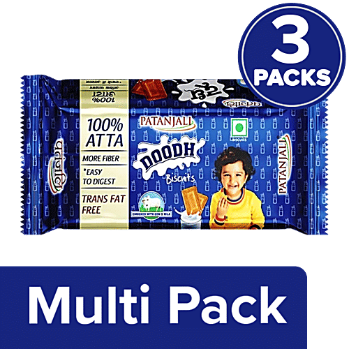 Patanjali Doodh Biscuit, 3X70 g Multipack