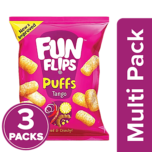 Fun Flips Puffs - Tango, Baked, 3X35 g Multipack