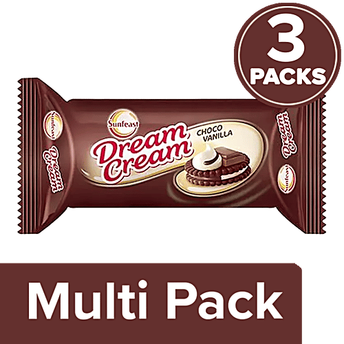 Buy Sunfeast Dream Cream Choco Vanilla Cream Biscuit Cookie Online at