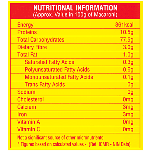 Bambino Macaroni Pasta - Made From Suji, No Maida, Boosts Immunity, 3X80 g Multipack 