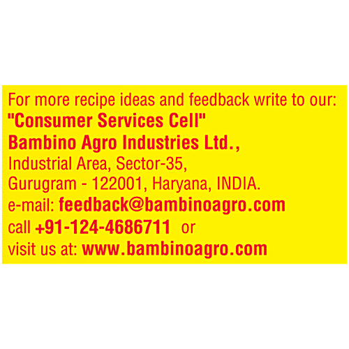 Bambino Macaroni Pasta - Made From Suji, No Maida, Boosts Immunity, 3X80 g Multipack 