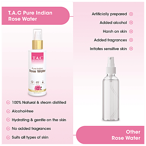 TAC - The Ayurveda Co. Pure Indian Rose Water, 2x100 ml Multipack 