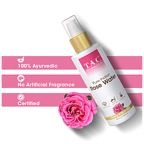 TAC - The Ayurveda Co. Pure Indian Rose Water, 2x100 ml Multipack 