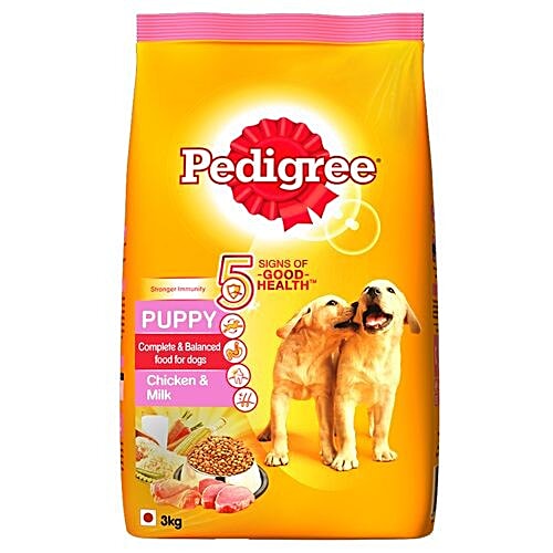 Pedigree Dry Dog Food - Chicken & Milk, For Puppy, 3 kg  