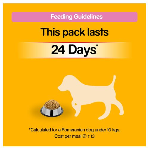 Pedigree Dry Dog Food - Chicken & Milk, For Puppy, 3 kg  