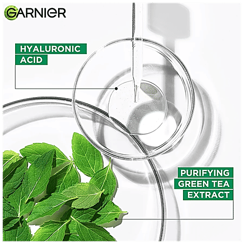 Garnier Hydra Bomb Face Serum Sheet Mask - For Oily & Combination Skin, 3x28 g Multipack With Hyaluronic Acid & Green Tea, Makes Skin Supple & Moisturised