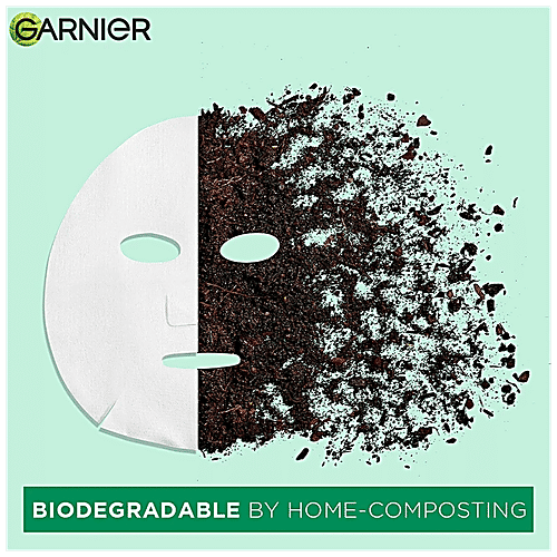 Garnier Hydra Bomb Face Serum Sheet Mask - For Oily & Combination Skin, 3x28 g Multipack With Hyaluronic Acid & Green Tea, Makes Skin Supple & Moisturised