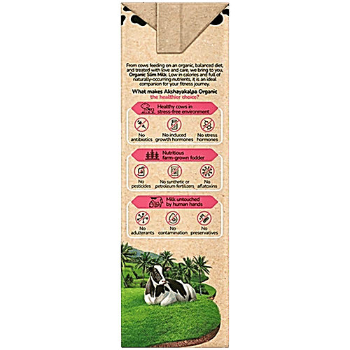 Akshayakalpa Organic Slim Milk, 6 x 200 ml Multipack 