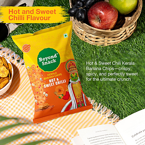 Beyond Snack Hot & Sweet Chilli Kerala Banana Chips, 2x75 g (Multipack) 